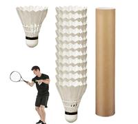 Volantes de bádminton | 12 piezas Volante Pluma de ganso - Equipo Deportivo Portátil para Al Aire Libre Pelotas De Entrenamiento De Alta Velocidad para Escuela Casa Parque Jardín Campus Playa Familia