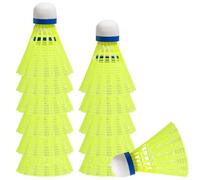 Volantes de Bádminton, 12PCS Volante de Nailon Duradero para Bádminton con Estabilidad Shuttlecock y Durabilidad, Plástico Bádminton Balls de Pluma para Exteriores e Interiores