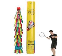 Volantes de bádminton pluma, volantes de plumas para bádminton, bolas de bádminton de plumas al aire libre, volantes de bádminton de cabeza roja, volante deportivo para actividades deportivas de