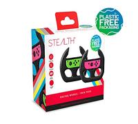 Volantes de carreras STEALTH para mandos Joy-Con de Nintendo Switch - Pack doble negro, con empuñaduras analógicas