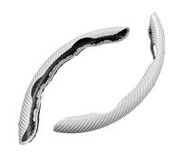 Volantes de Coche Funda Antideslizante Volante Textura Fibra Carbono para Tesla para Modelo 3 para Modelo Y 2025 Accesorios Interiores Funda Volante de Coche(Blanco)