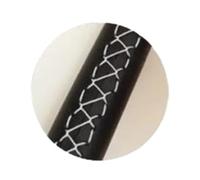 Volantes de Coche Funda De Volante Cuero Cosida A Mano Color Negro para Ford para Ranger para Everest 2022 2023 y 2024 Funda Volante de Coche(Gray Thread)