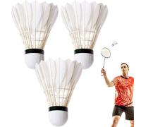 Volantes de plumas de pato, pelota de bádminton | 3 bolas de bádminton con plumas, volantes,Pelotas de bádminton de alta velocidad, equipos profesionales de entrenamiento de bádminton para interiores
