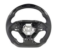 Volantes deportivos coche Compatible Con Chevrolet Para Corvette C7 Z06 Zr1 2014 2015 2016 2017 2018 2019 Piezas Volante Carreras PU Perforadas Fibra Carbono(With Lights)