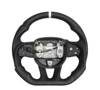Volantes deportivos coche Compatible Con Dodge Para Charger 2015 2016 2017 2018 2019 2020 Accesorios Automóvil Reemplazo Volante Calefactado De PU Perforado(White With Heated)