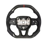 Volantes deportivos coche Compatible Con Dodge Para Durango 2015 2016 2017 2018 2019 2020 2021 2022 2023 Piezas Volante Fondo Plano Superior Fibra Carbono Seca(Style 1)