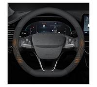 Volantes Protector Cuero Fibra Carbono para Volante Coche, 38cm, para Ford, para Focus, para Fusion, para Mondeo, para Kuga, para Fiesta, para MK7 Funda Volante(D Orange A)