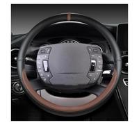 Volantes Protector Cuero PU para Volante Coche, 38cm, 15 ", para Citroen C4, para AIRCROSS C5 para C3-XR, para Picasso C6 Funda Volante(Coffee O)