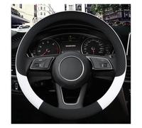 Volantes Protector de Cuero PU para Volante Coche Deportivo Antideslizante para A1 8X A2 A3 A4 A5 A6 para Avant Funda Volante(White O)