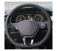 Volantes Protector para Volante Coche Cuero Artificial para VW para Golf 7 para Mk7 para Touran Up Nuevo Accesorios para Polo Funda Volante(Orange Thread)