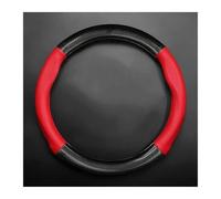 Volantes Protector para Volante Coche, Cuero Fibra Carbono para KIA, para Stonic, para Strong, para Spectra, para Optima Funda Volante(O Red)