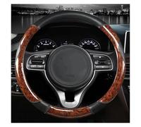 Volantes Protector para Volante Coche Grano Madera Caoba para Kia K5 para Optima 2016-2018 para Sportage KX5 2016-2019 para Niro 2017-2019 Funda Volante(Café)