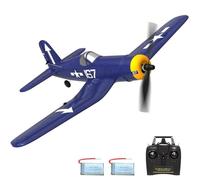 volantexrc Avión a control remoto, 4 canales, F4U RTF con sistema de estabilización Xpilot y acrobacia aérea de una tecla, juguete deslizante RC para principiantes y adultos