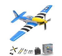VOLANTEXRC Avión de control remoto de 4 canales a control remoto, listo para volar, P51 Mustang, avión controlado por radio para principiantes con sistema de estabilización Xpilot, acrobático de una