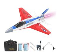 volantexrc Avión Teledirigido F16 Falcon, Luces LED, 2.4GHz 2 Canales, RTF Fácil de Volar, Avión RC para Niños y Principiantes (76204)