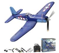 VOLANTEXRC F4U Corsair V2 Avión RC - 4 Canales 2.4GHz con Estabilización 6 Ejes, 2 Baterías, Modelo Histórico RTF para Principiantes y Expertos (Listo para Volar)