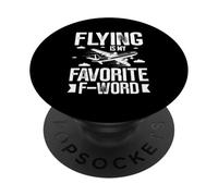 Volar es mi Palabra F Favorita PopSockets PopGrip Adhesivo