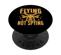 Volar No Espiar Gráficos Drone Divertido Drone Piloto Diciendo PopSockets PopGrip Adhesivo