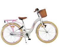 Volare Blossom Bicicleta de Niños para Niñas - 24 Pulgadas en Blanco Con 3
