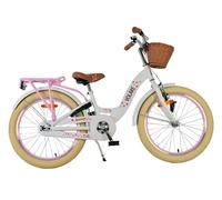 Volare Blossom Bicicleta para Niñas - 20 Pulgadas en Blanco Con Blütendesign