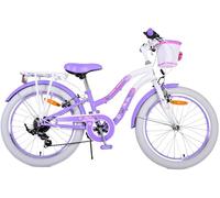 Volare Lovely - Bicicleta infantil para niña, 20 pulgadas, color morado, 6 velocidades
