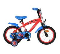 Volare Marvel Spider-Man Bicicleta de Niños - Chicos - 14 Pulgadas - Rojo/Azul
