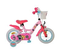 Volare Woezel & Pip Bicicleta para Niña - 12 Pulgadas en Rosa Con Sicherheitsm