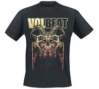 Volbeat Bleeding Crown Skull Hombre Camiseta Negro S 100% algodón Vorne Bedruckt Regular