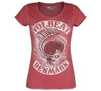 Volbeat Denmark Mujer Camiseta Rojo 100% algodón Ancho