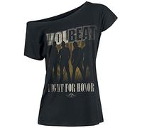 Volbeat Fight For Honor Mujer Camiseta Negro 100% algodón Ancho