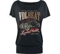 Volbeat Louder and Faster Mujer Camiseta Negro S 95% Viscosa, 5% elastán Ancho