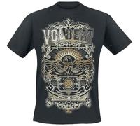 Volbeat Old Letters Hombre Camiseta Negro 100% algodón Regular