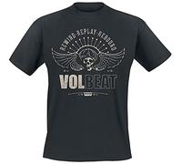 Volbeat Skullwing - Rewind, Replay, Rebound Hombre Camiseta Negro 100% algodón Regular