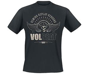 Volbeat Skullwing - Rewind, Replay, Rebound Hombre Camiseta Negro 100% algodón Regular