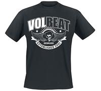 Volbeat Skullwing Ribbon Hombre Camiseta Negro M 100% algodón Vorne Bedruckt Regular