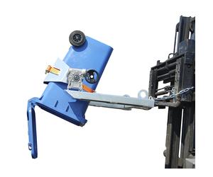 Volcador de bidones eurokraft pro, para usar con apiladora y grúa, con manivela