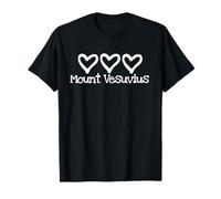 Volcán Monte Vesubio Italia ama Volcanes Corazones Rústico Camiseta