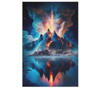 Volcán Puzzles Adultos 1000 Piezas de Madera Juguete De Puzzle Desafío Del Cerebro Para Niños, Inteligencia (78×53cm)