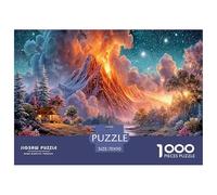 Volcán Rompecabezas DIY Clásico, Paisaje Natural Cartón Extra Grueso, Ultra Difícil, Actividad After-School, Regalo De Cumpleaños Ideal 70x50cm/1000pcs