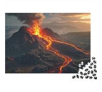 volcán Rompecabezas Imposible,desafío for Adults Nube de Cenizas Juego Educativo 1000 Piezas Obra De Arte De Juego De para Adultos, Regalos A Partir De 14 Años 1000pcs (75x50cm)