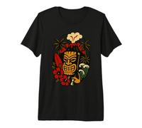 Volcán Tiki Man | Flash de Tatuaje Tradicional Camiseta Premium