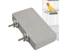 Volcanic Pumice Perch - Claw Grinding Stand - Easy To Install For Parakeets | Size M 5.9x3 Inch | Volcanic Stone Beak Condition Perch | Nail Trimmer Enrichment Stand For Lovebirds, Conures, Canaries