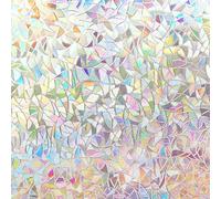 Volcanics Película de privacidad para ventanas, adhesivos estáticos calcomanías vinilo 3D, ventana arco iris puerta vidrio, control calor, anti UV, 90 x 200 cm
