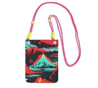 Volcano Bloom - Bolso cruzado para mujer, bolso de hombro, bolsa de viaje, deporte, mini bolsa para teléfono, cartera para teléfono