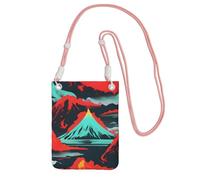 Volcano Bloom - Bolso cruzado para mujer, bolso de hombro, bolsa de viaje, deporte, mini bolsa para teléfono, cartera para teléfono