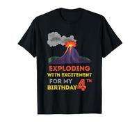 Volcanólogo Volcano Lover 4º Volcán Cumpleaños Geólogo Camiseta