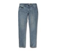 Volcom 2X4 Tapered Pantalón, Hombre, Black On Black, 26