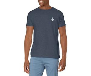 Volcom Blaquedout SS tee - Camiseta para Hombre, Color Azul Marino Jaspeado, Talla Grande, Color Azul Marino Jaspeado., L