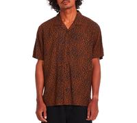 Volcom - Camisas - Utopias Print SS Shirt Brown Horn - Talla M - Marrón Marrón M