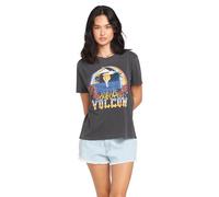 Volcom Camiseta de manga corta Lock It Up para mujer, Negro 324, M
